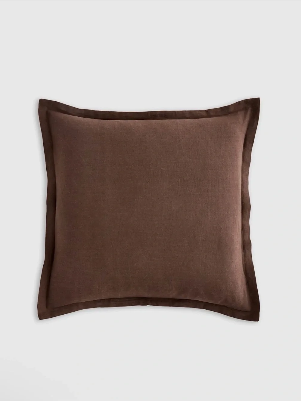 Quince European Linen Euro Sham in Espresso 26x26